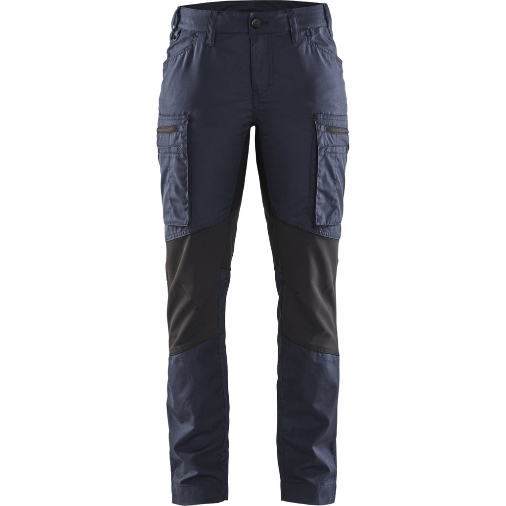 Blaklader Ladies Stretch Work Trousers, Dark Navy/Black
