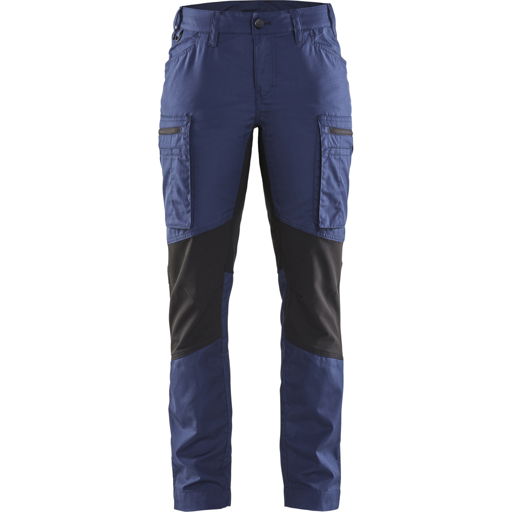 Blaklader Ladies Stretch Work Trousers, Navy/Black