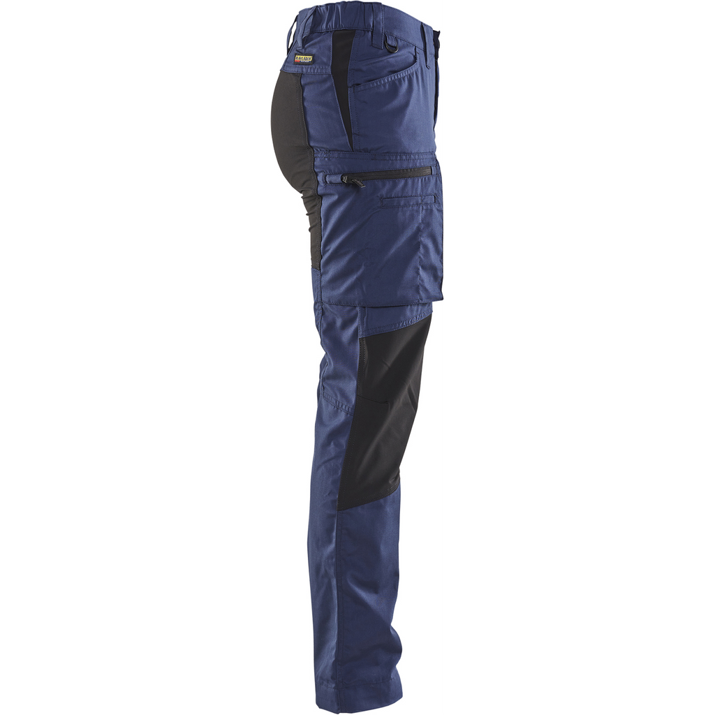 Blaklader Ladies Stretch Work Trousers, Navy/Black (2)