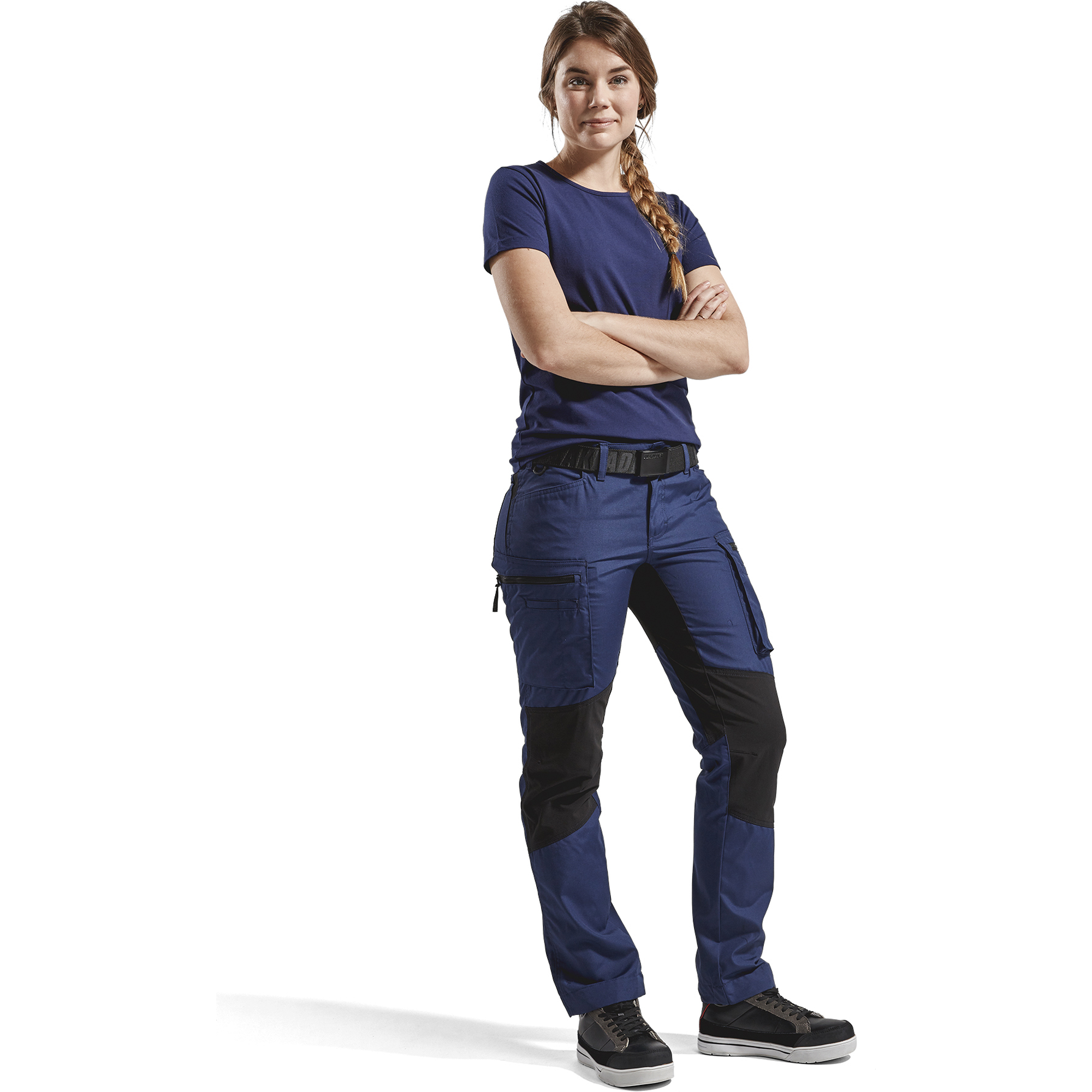 Blaklader Ladies Stretch Work Trousers, Navy/Black (5)