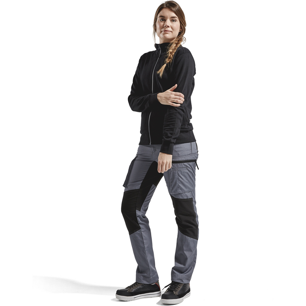 Blaklader Women's Stretch Work Trousers, Grey/Black (5)