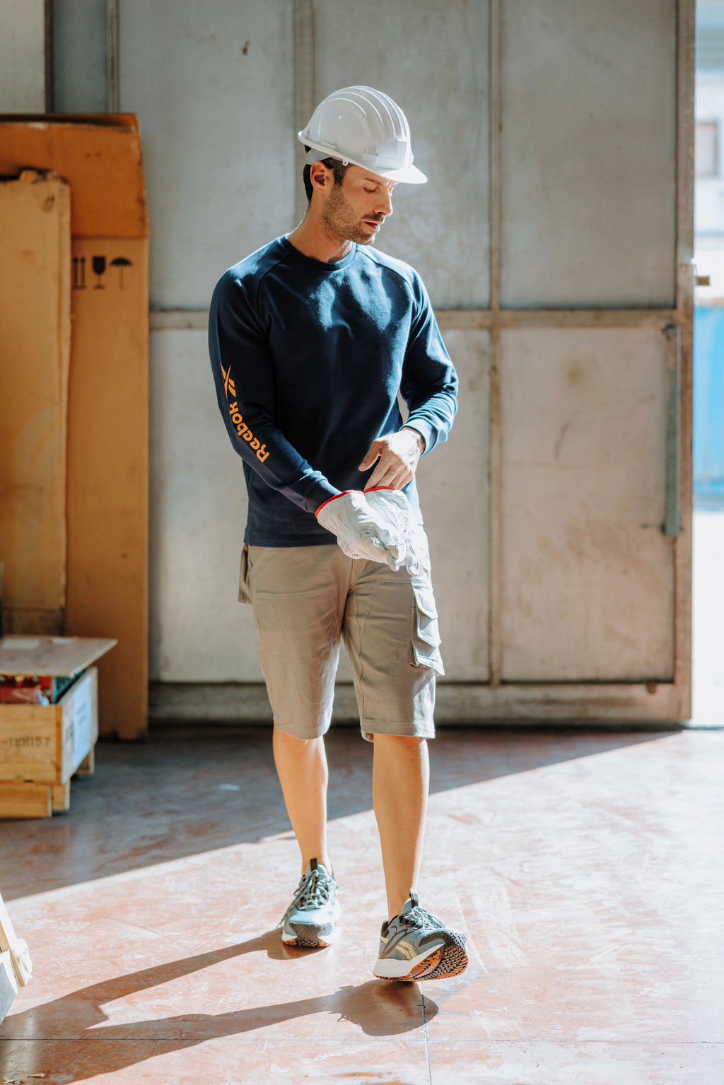 Reebok Mens Knitted Sweatshirt, Navy Blue (5)