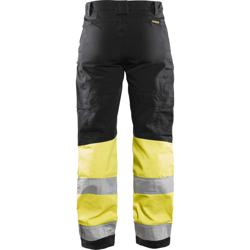 Blaklader High Vis Damen Stretch Arbeitshose, Schwarz/Gelb (4)