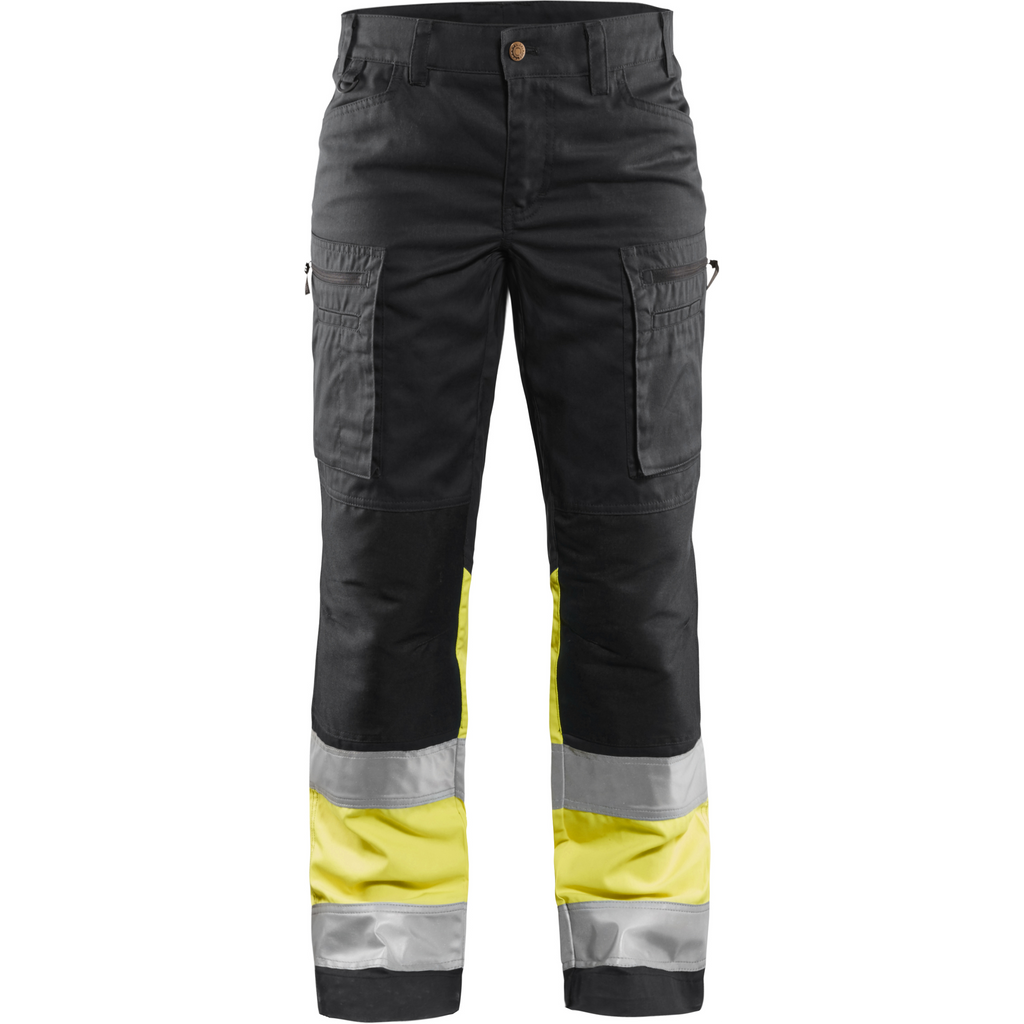 Blaklader High Vis Damen Stretch Arbeitshose, Schwarz/Gelb
