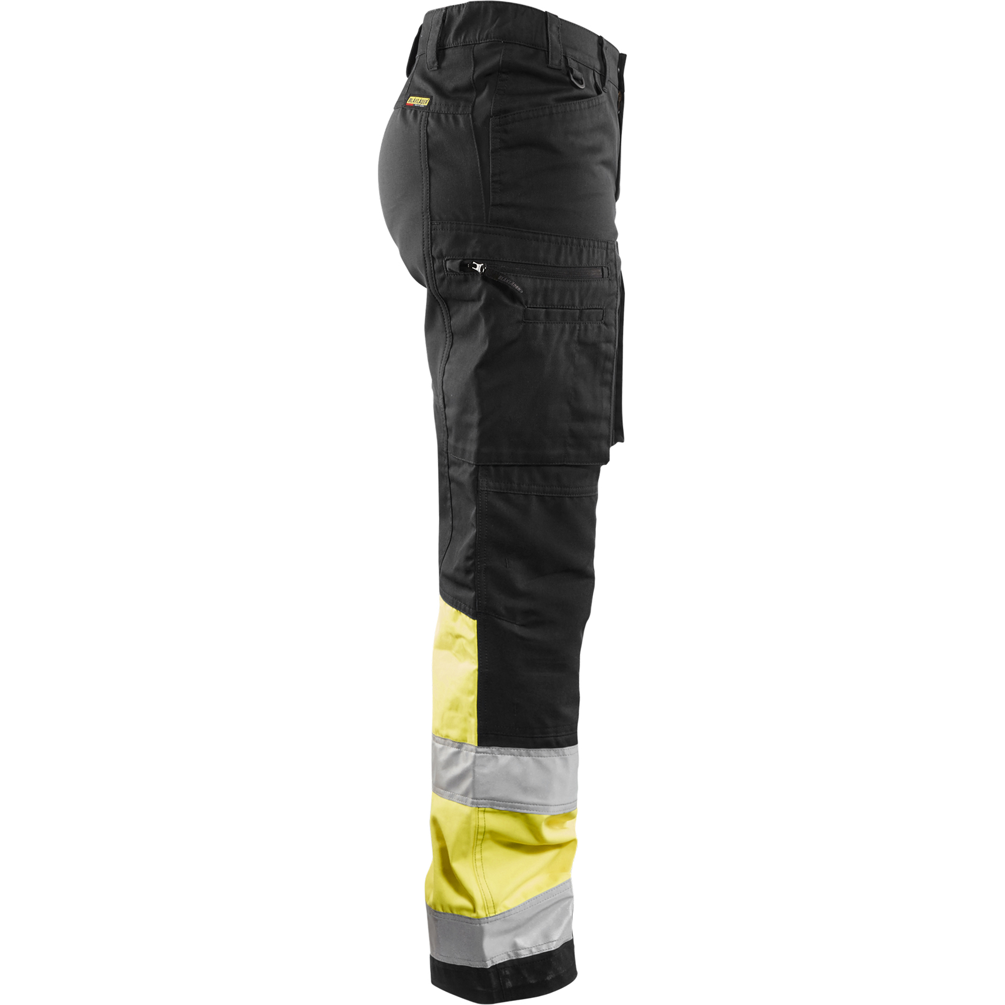 Blaklader High Vis Damen Stretch Arbeitshose, Schwarz/Gelb (2)