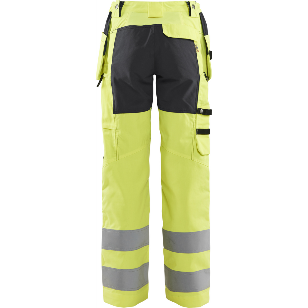 Blaklader High Vis Damen Stretch Arbeitshose, Gelb/Schwarz (4)