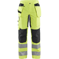Blaklader High Vis Damen Stretch Arbeitshose, Gelb/Schwarz
