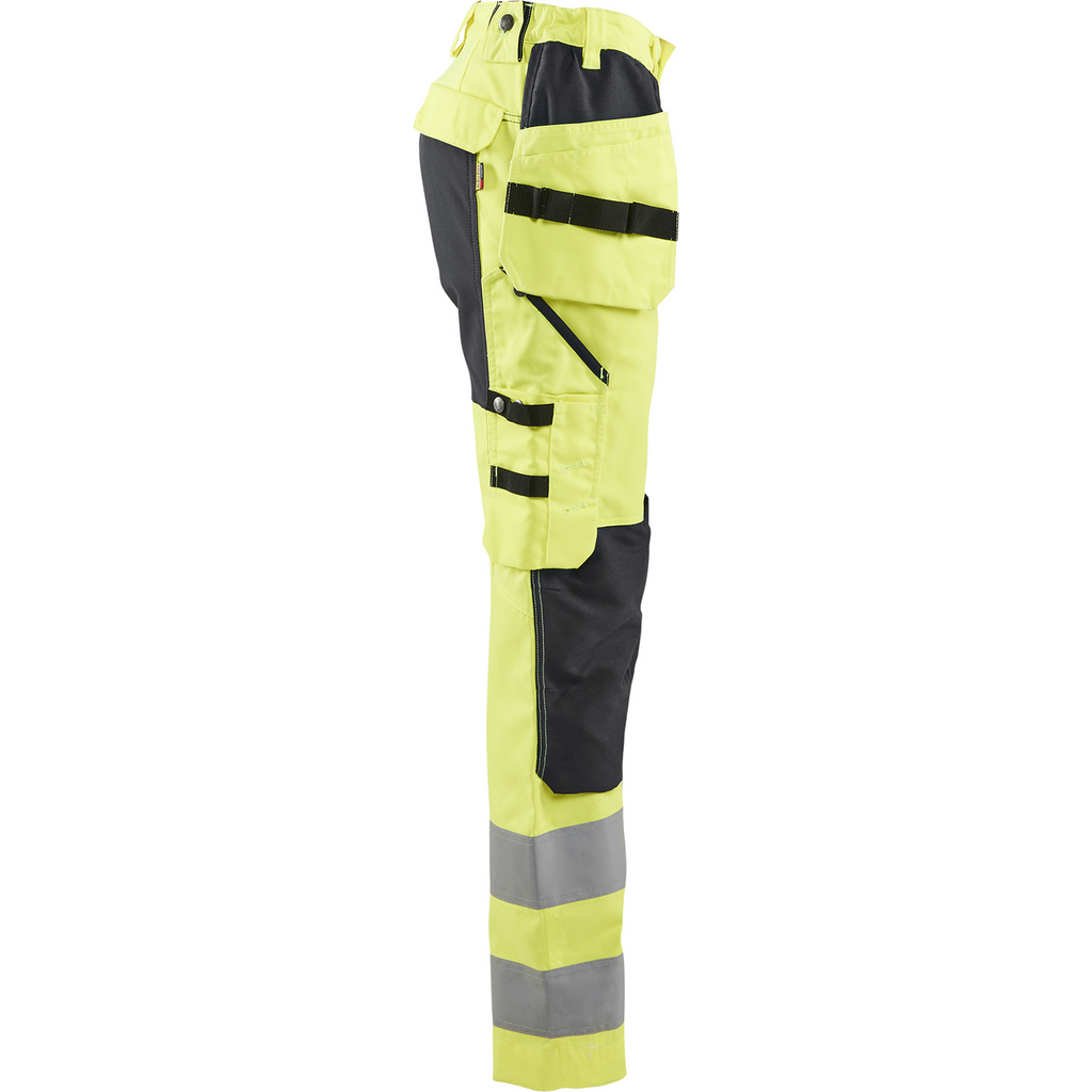 Blaklader High Vis Damen Stretch Arbeitshose, Gelb/Schwarz (2)