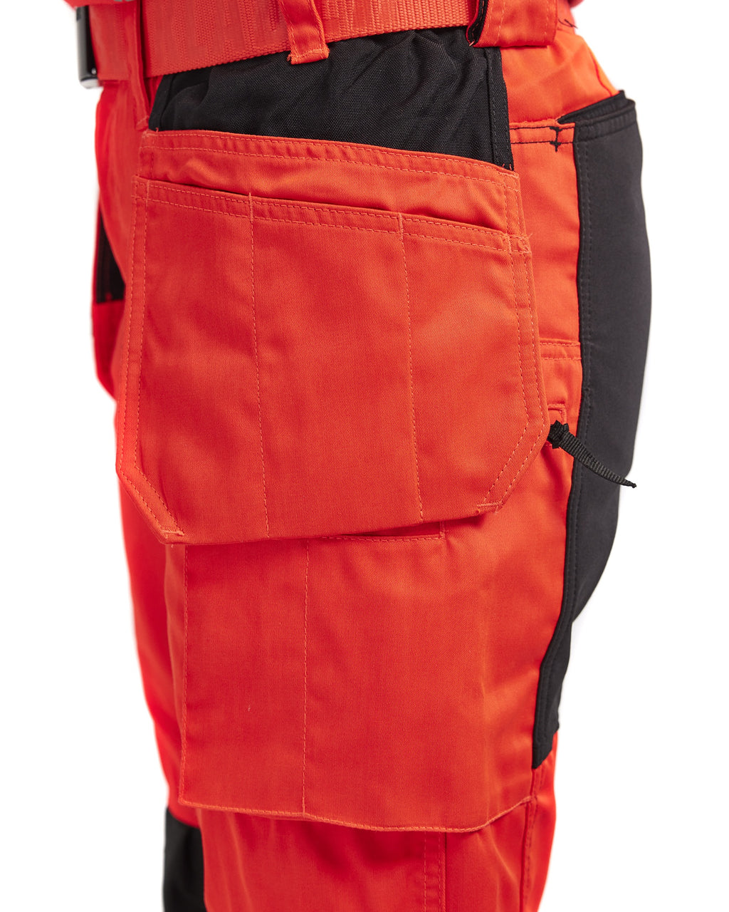 Blaklader High Vis Ladies Stretch Work Trousers, Red/Black (7)