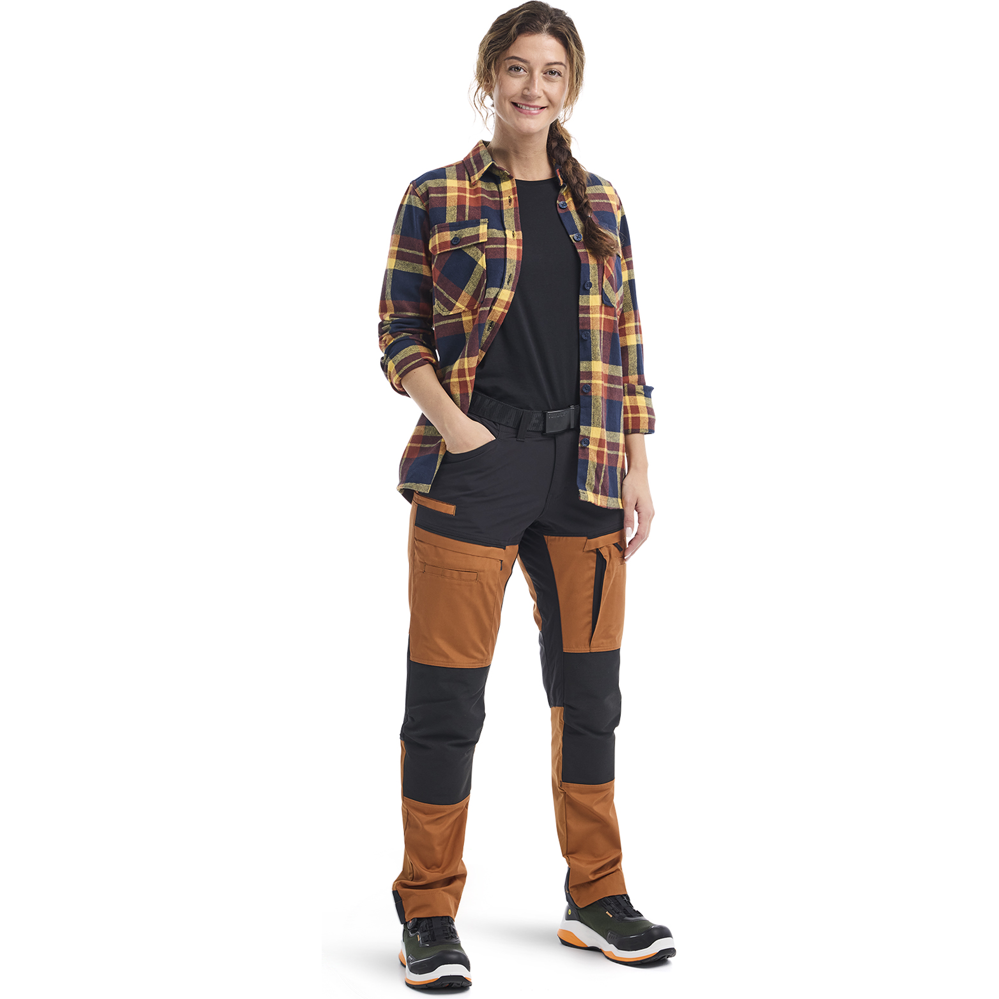 Blaklader Women's Stretch Service Trousers, Rust/Black (4)