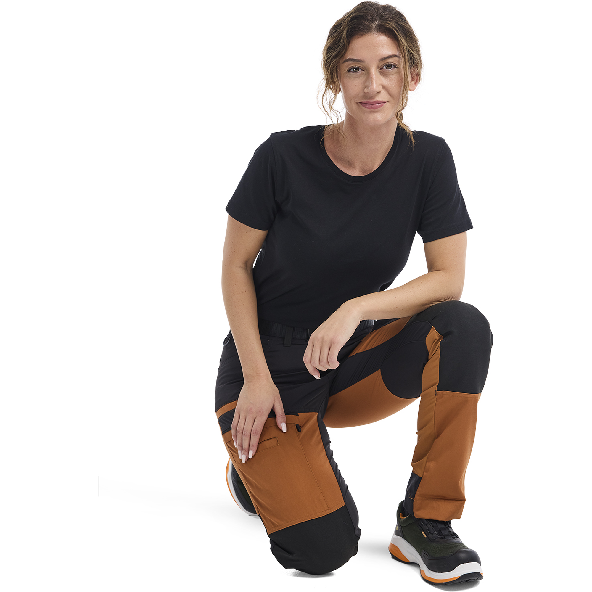Blaklader Women's Stretch Service Trousers, Rust/Black (5)