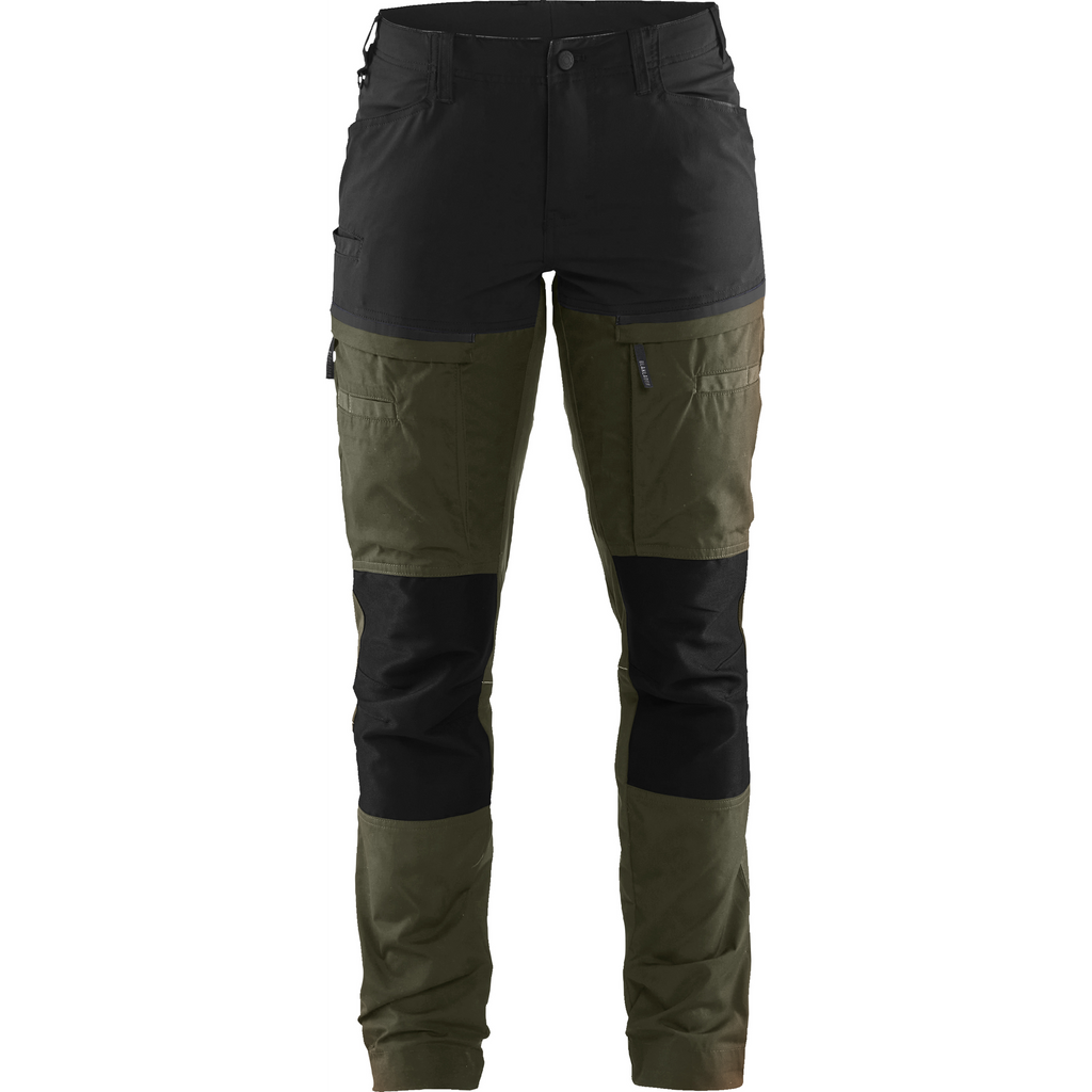 Blaklader Ladies Stretch Service Trousers, Forest Green/Black