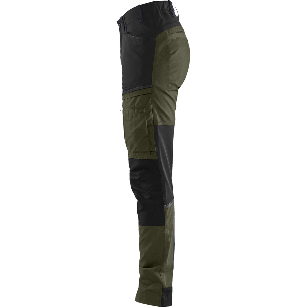 Blaklader Ladies Stretch Service Trousers, Forest Green/Black (2)