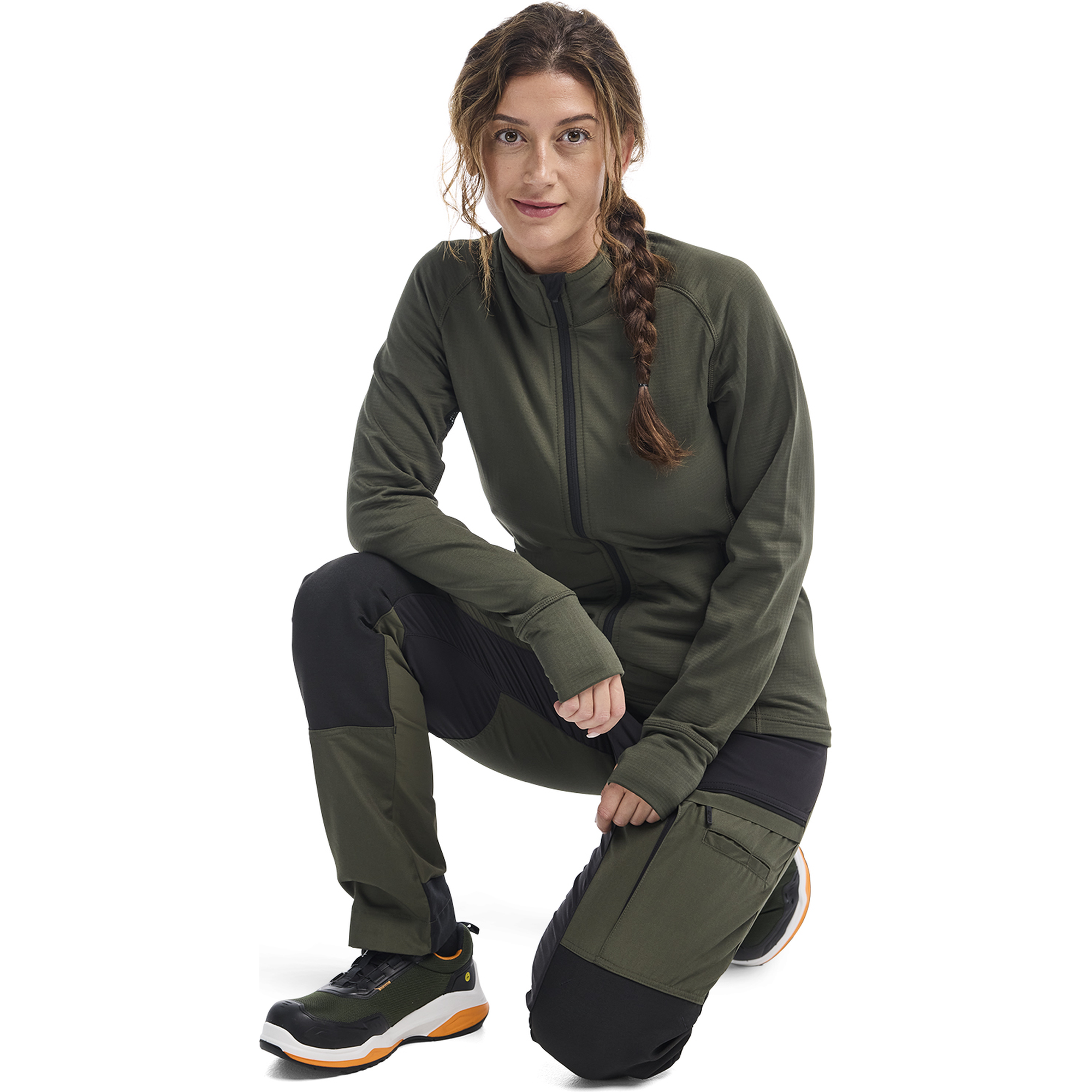 Blaklader Ladies Stretch Service Trousers, Forest Green/Black (6)