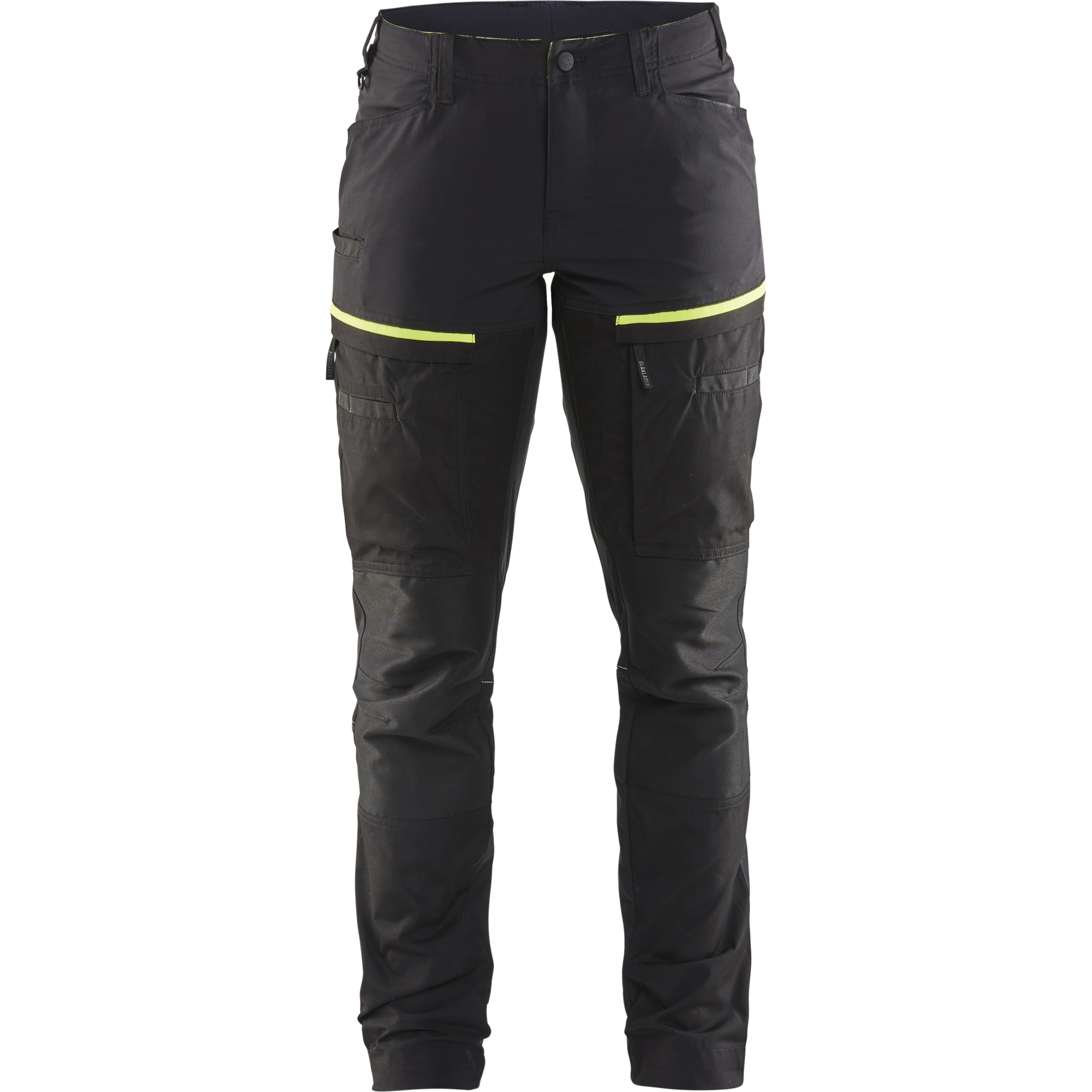 Blaklader Ladies Stretch Service Trousers, Black/Yellow