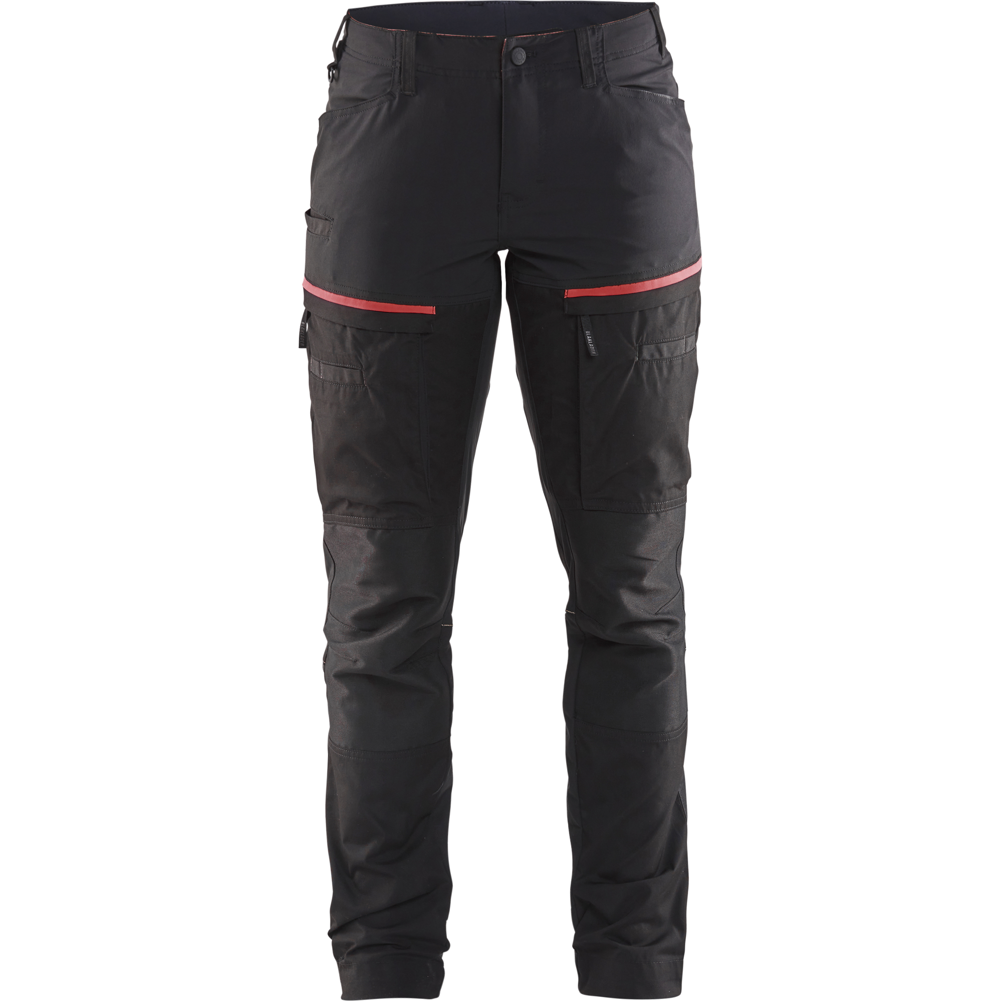 Blaklader Ladies Stretch Service Trousers, Black/Red