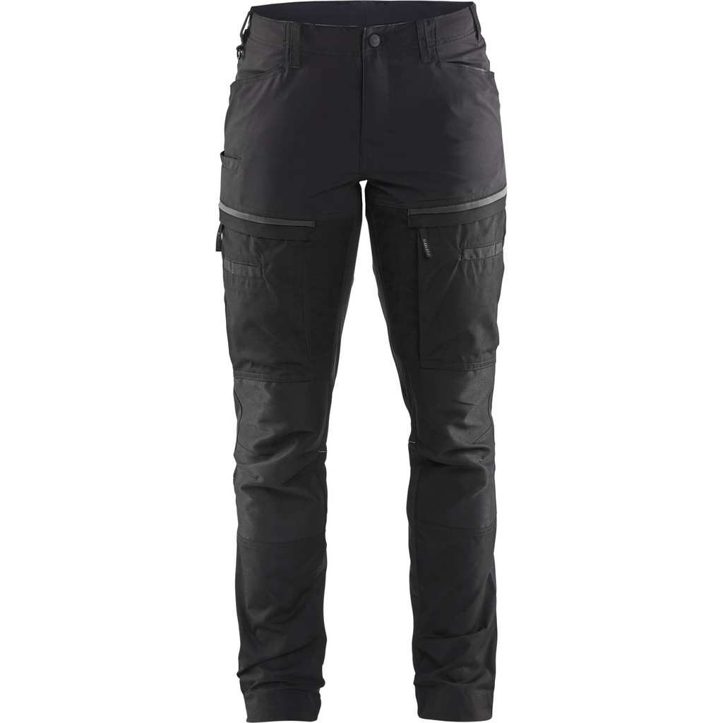 Blaklader Ladies Stretch Service Trousers, Black/Dark Grey