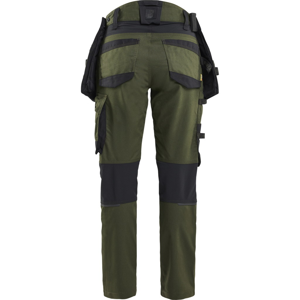 Blaklader STRIKER Ladies Stretch Craftsman Work Trousers, Forest Green/Black (4)