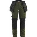 Blaklader STRIKER Ladies Stretch Craftsman Work Trousers, Forest Green/Black