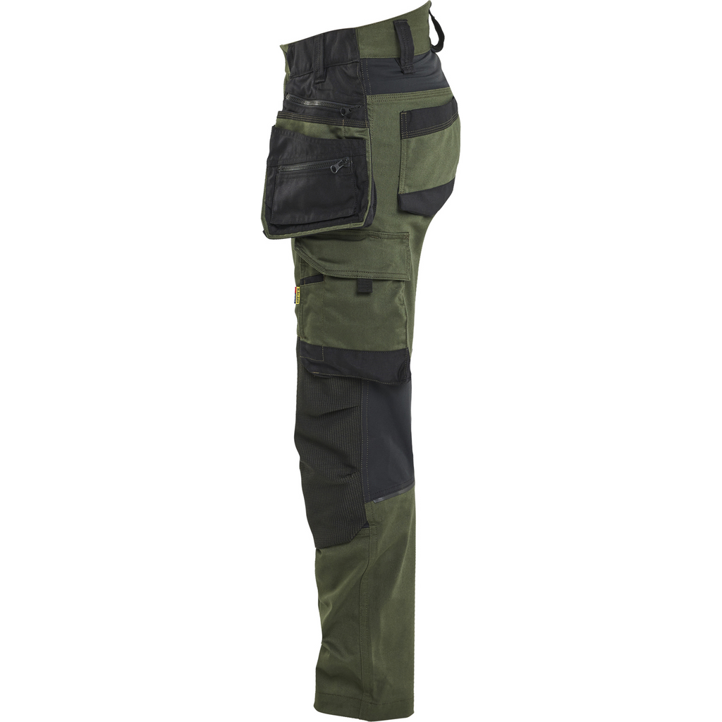 Blaklader STRIKER Ladies Stretch Craftsman Work Trousers, Forest Green/Black (3)