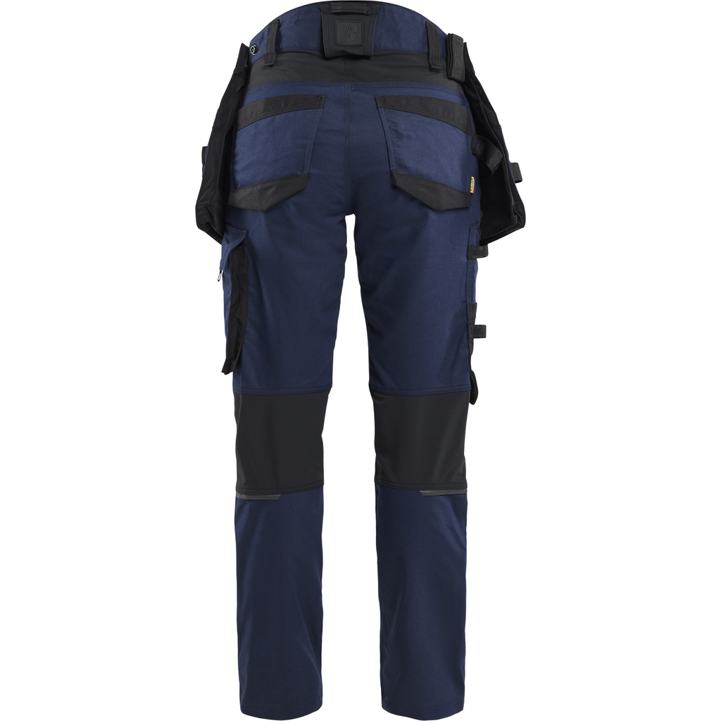Blaklader STRIKER Ladies' Stretch Craftsman Work Trousers, Dark Navy Blue/Black (4)