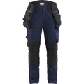 Blaklader STRIKER Ladies' Stretch Craftsman Work Trousers, Dark Navy Blue/Black