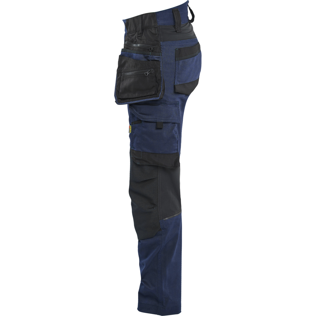 Blaklader STRIKER Ladies' Stretch Craftsman Work Trousers, Dark Navy Blue/Black (3)