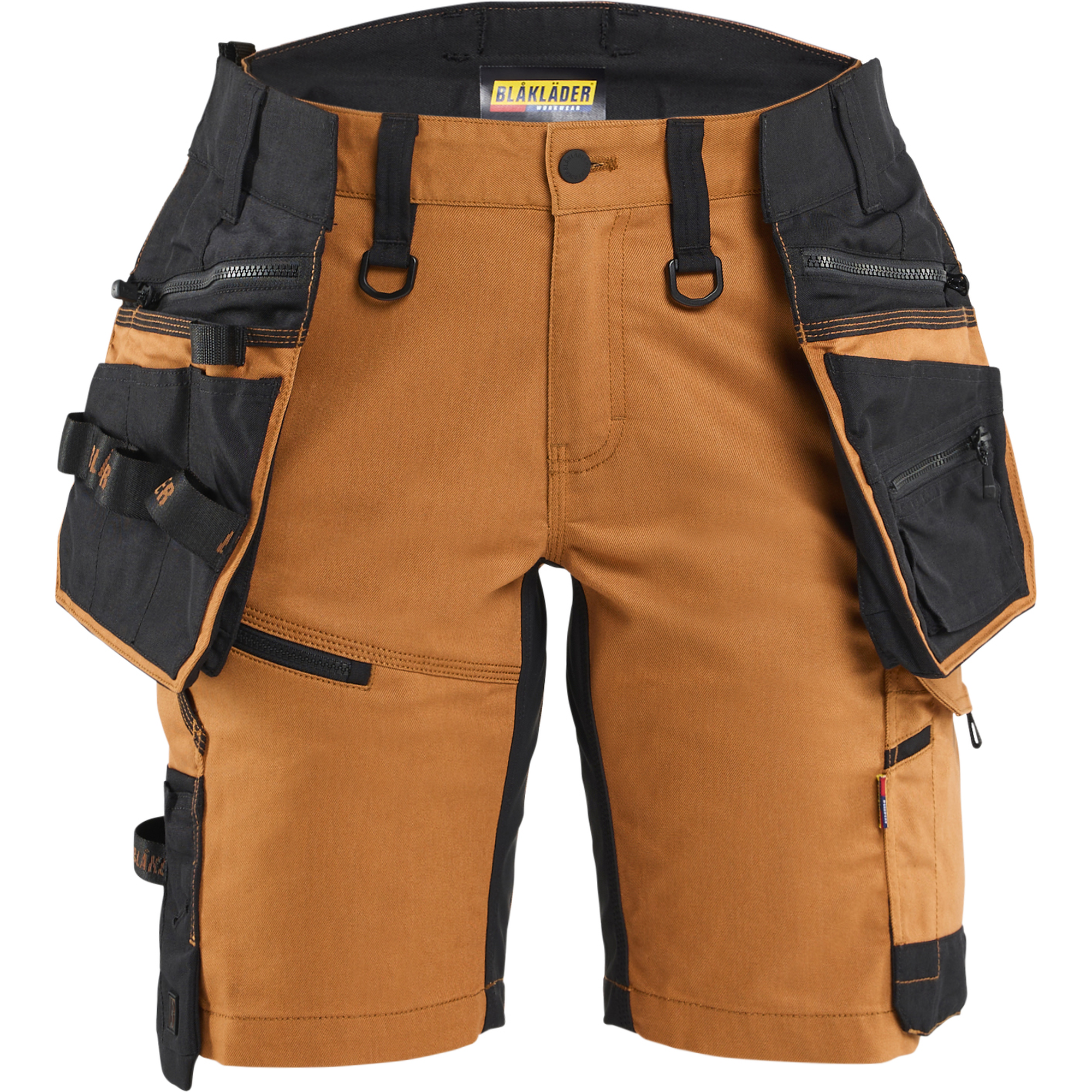 Blaklader STRIKER Ladies Stretch Craftsman Shorts, Rust/Black