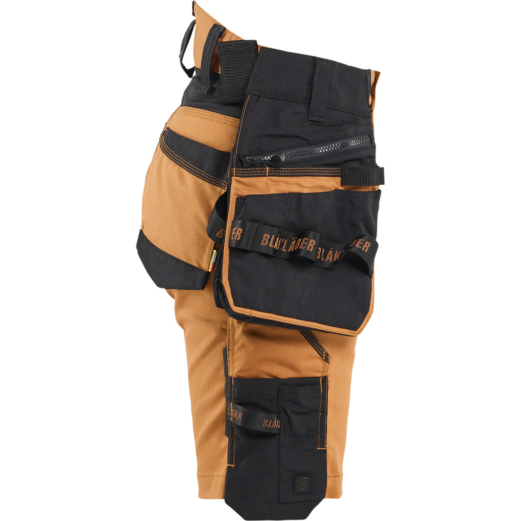 Blaklader STRIKER Ladies Stretch Craftsman Shorts, Rust/Black (2)