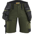 Blaklader STRIKER Ladies Stretch Craftsman Shorts, Forest Green/Black