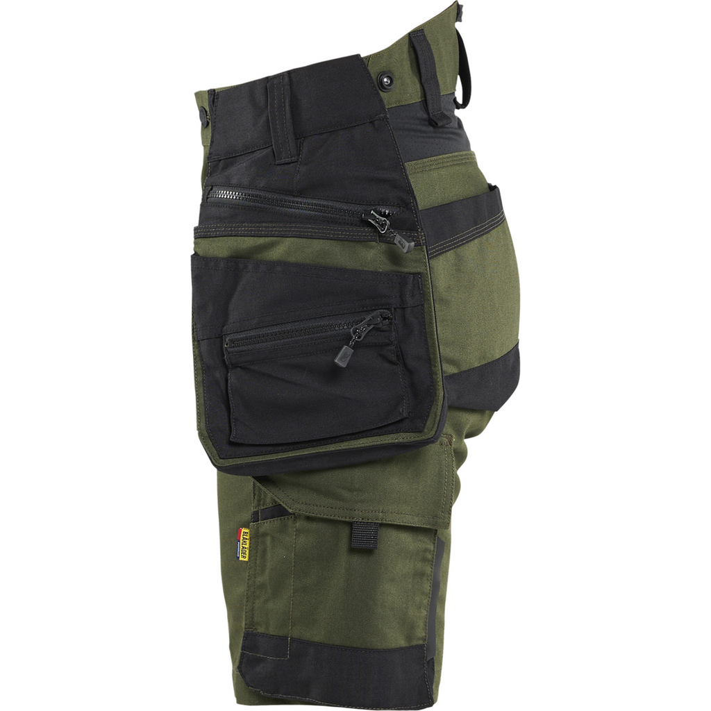 Blaklader STRIKER Ladies Stretch Craftsman Shorts, Forest Green/Black (3)