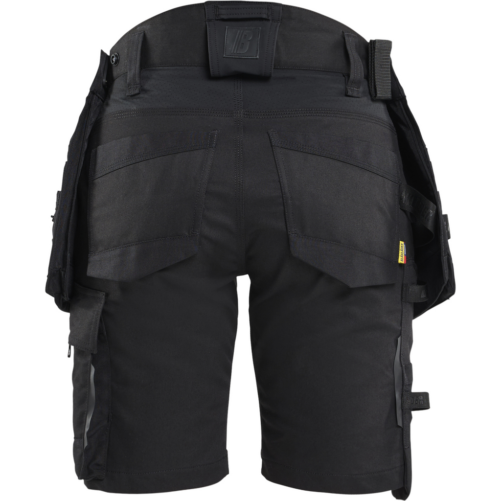 Blaklader STRIKER Ladies Stretch Craftsman Shorts, Black/Black (4)