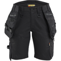 Blaklader STRIKER Ladies Stretch Craftsman Shorts, Black/Black