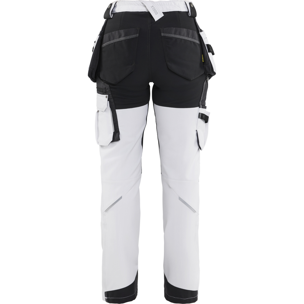 Blaklader Damen 4-Wege-Stretch Malerhose, Weiß/Dunkelgrau (4)
