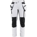 Blaklader Damen 4-Wege-Stretch Malerhose, Weiß/Dunkelgrau