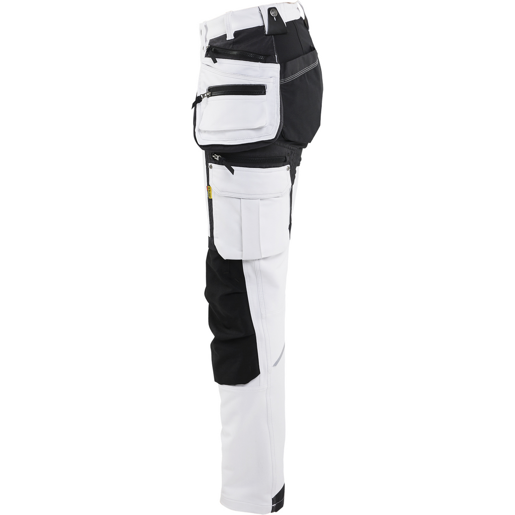 Blaklader Damen 4-Wege-Stretch Malerhose, Weiß/Dunkelgrau (3)