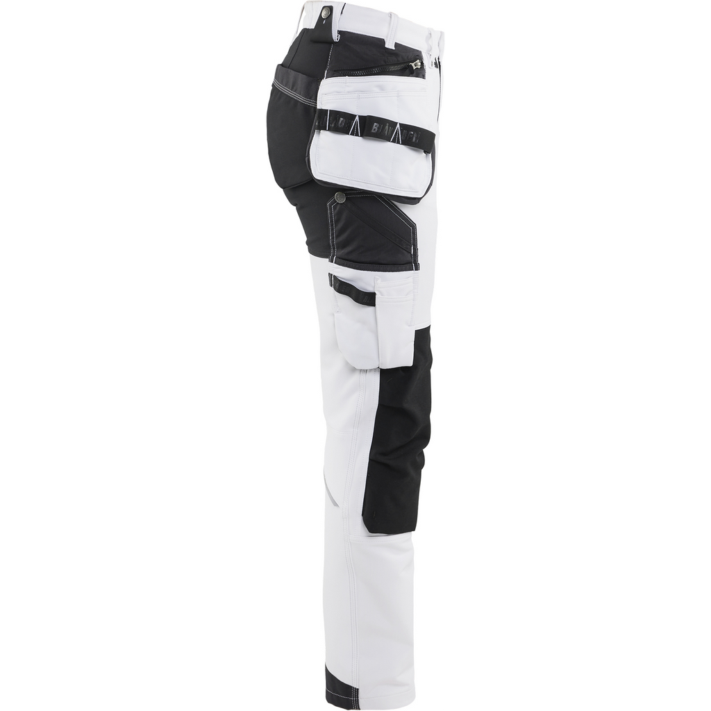 Blaklader Damen 4-Wege-Stretch Malerhose, Weiß/Dunkelgrau (2)