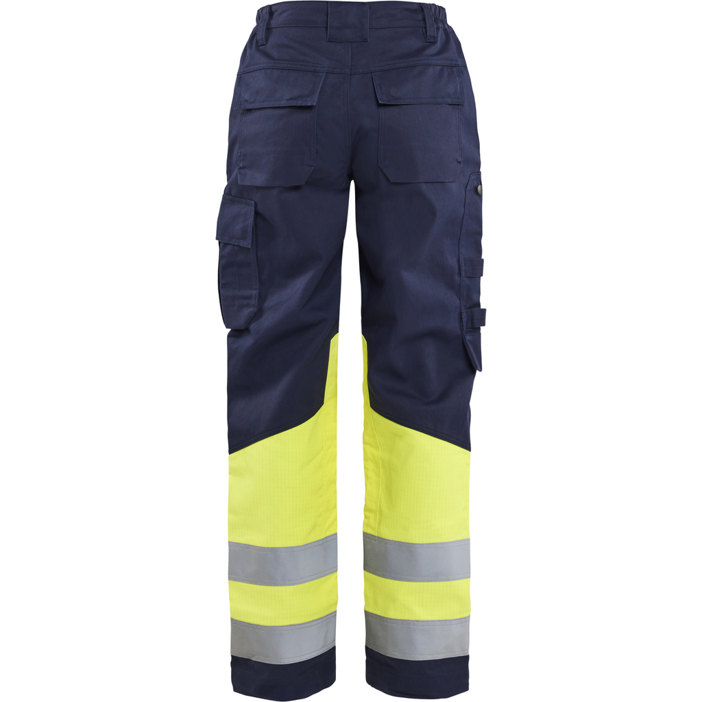 Blaklader Ladies Multi-Norm Work Trousers, Navy/Yellow (4)