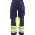 Blaklader Ladies Multi-Norm Work Trousers, Navy/Yellow