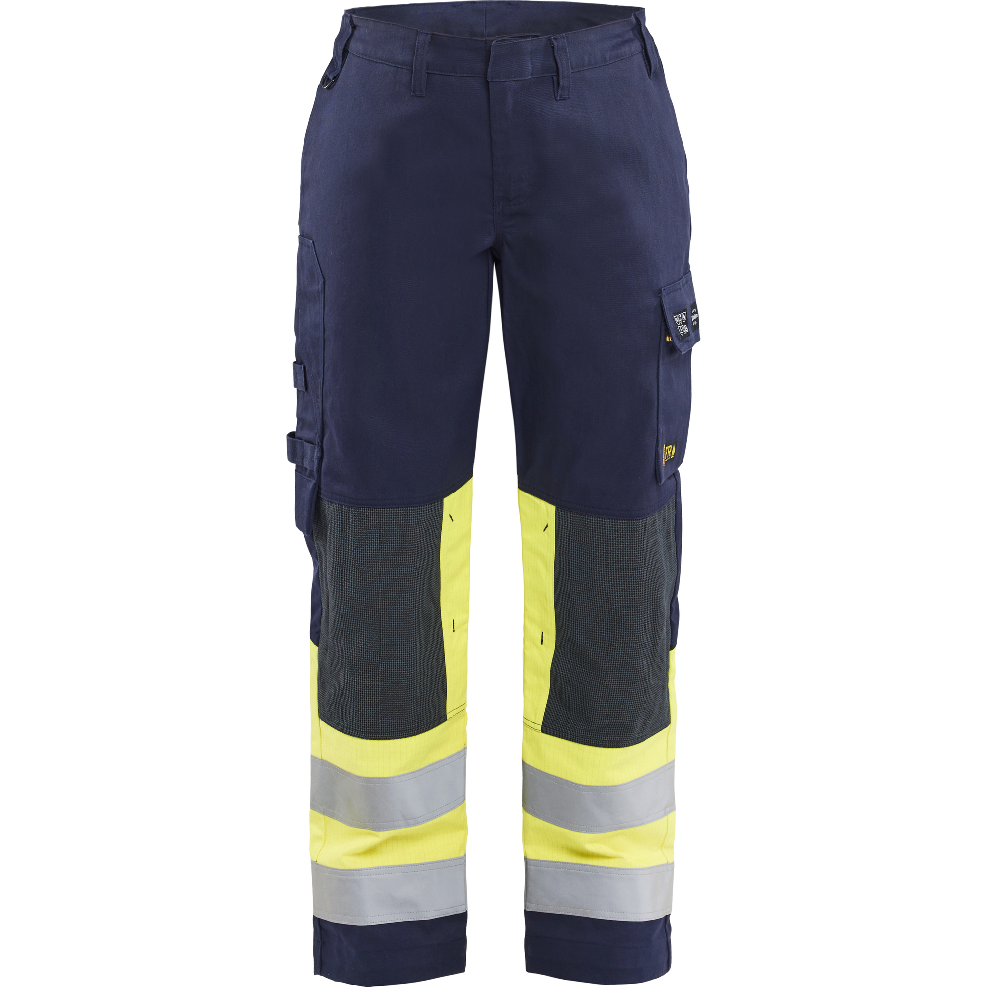 Blaklader Ladies Multi-Norm Work Trousers, Navy/Yellow