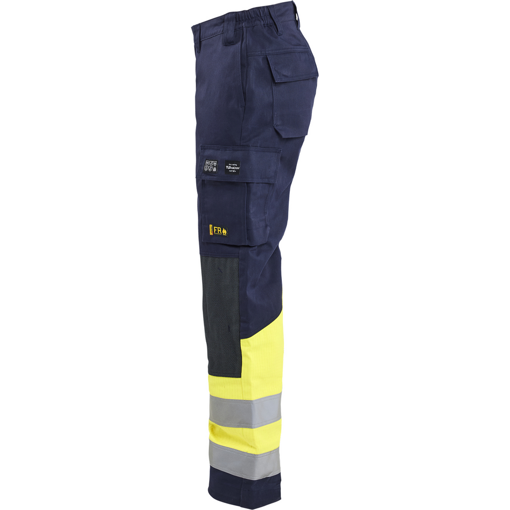 Blaklader Ladies Multi-Norm Work Trousers, Navy/Yellow (3)
