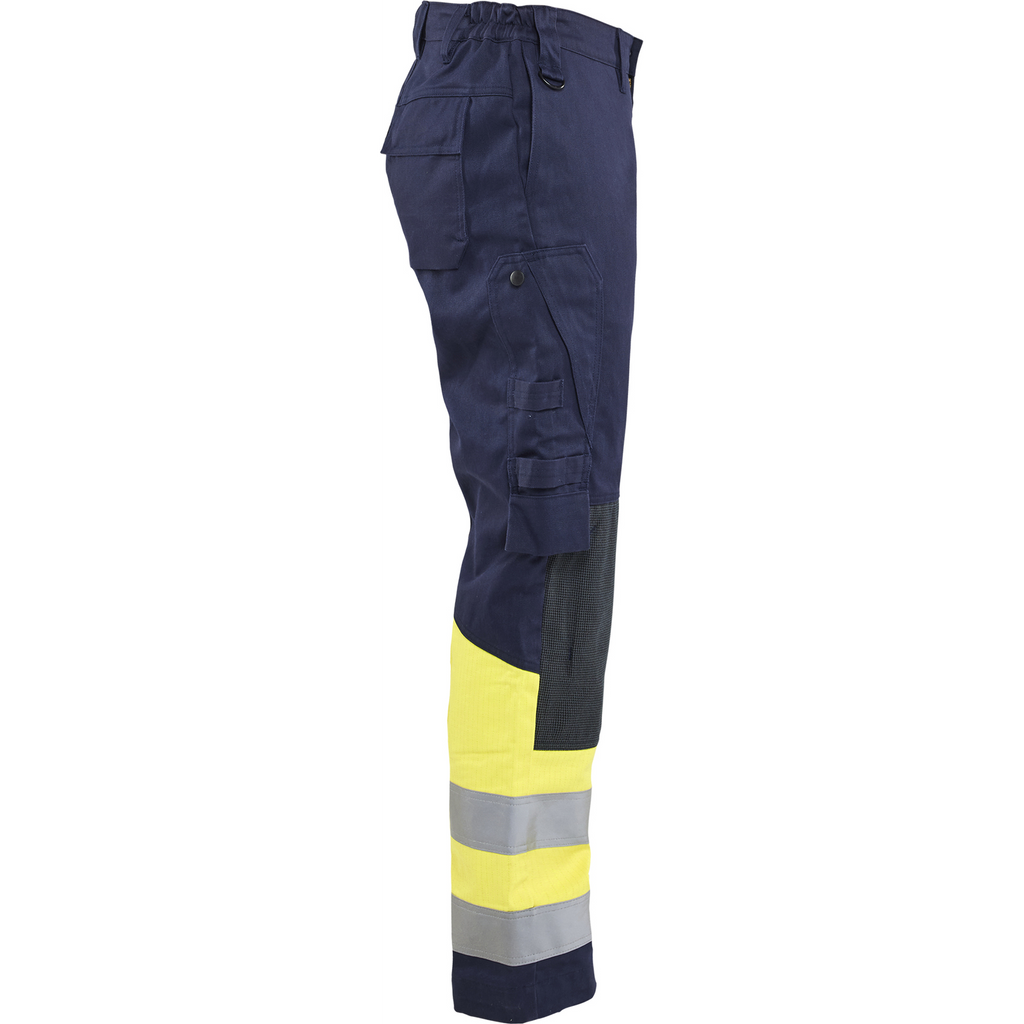Blaklader Ladies Multi-Norm Work Trousers, Navy/Yellow (2)