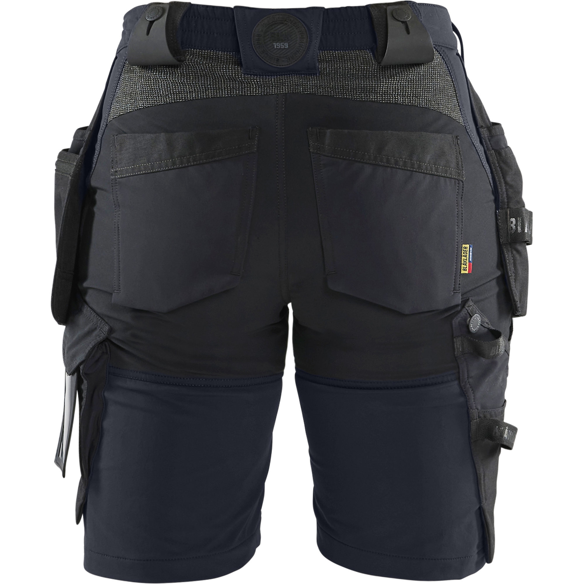 Blaklader Ladies 4-Way Stretch Craftsman Shorts, Dark Navy/Black (4)