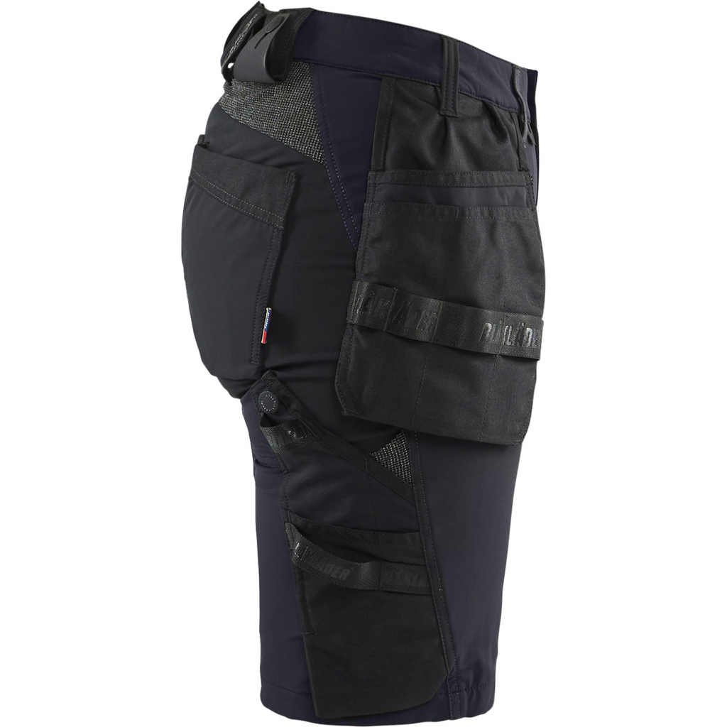 Blaklader Ladies 4-Way Stretch Craftsman Shorts, Dark Navy/Black (2)
