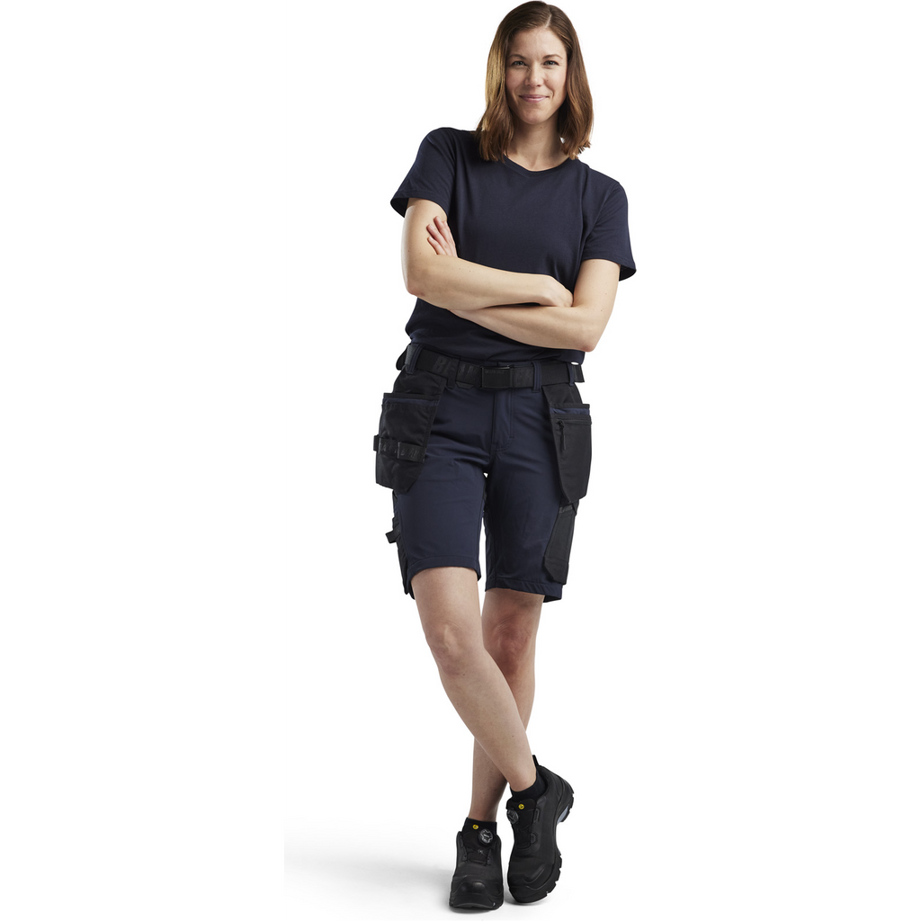 Blaklader Ladies 4-Way Stretch Craftsman Shorts, Dark Navy/Black (5)