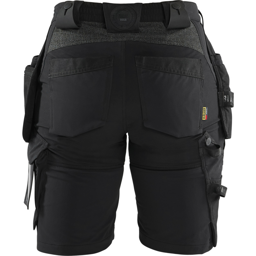 Blaklader Ladies 4-Way Stretch Craftsman Shorts, Black/Dark Grey (4)