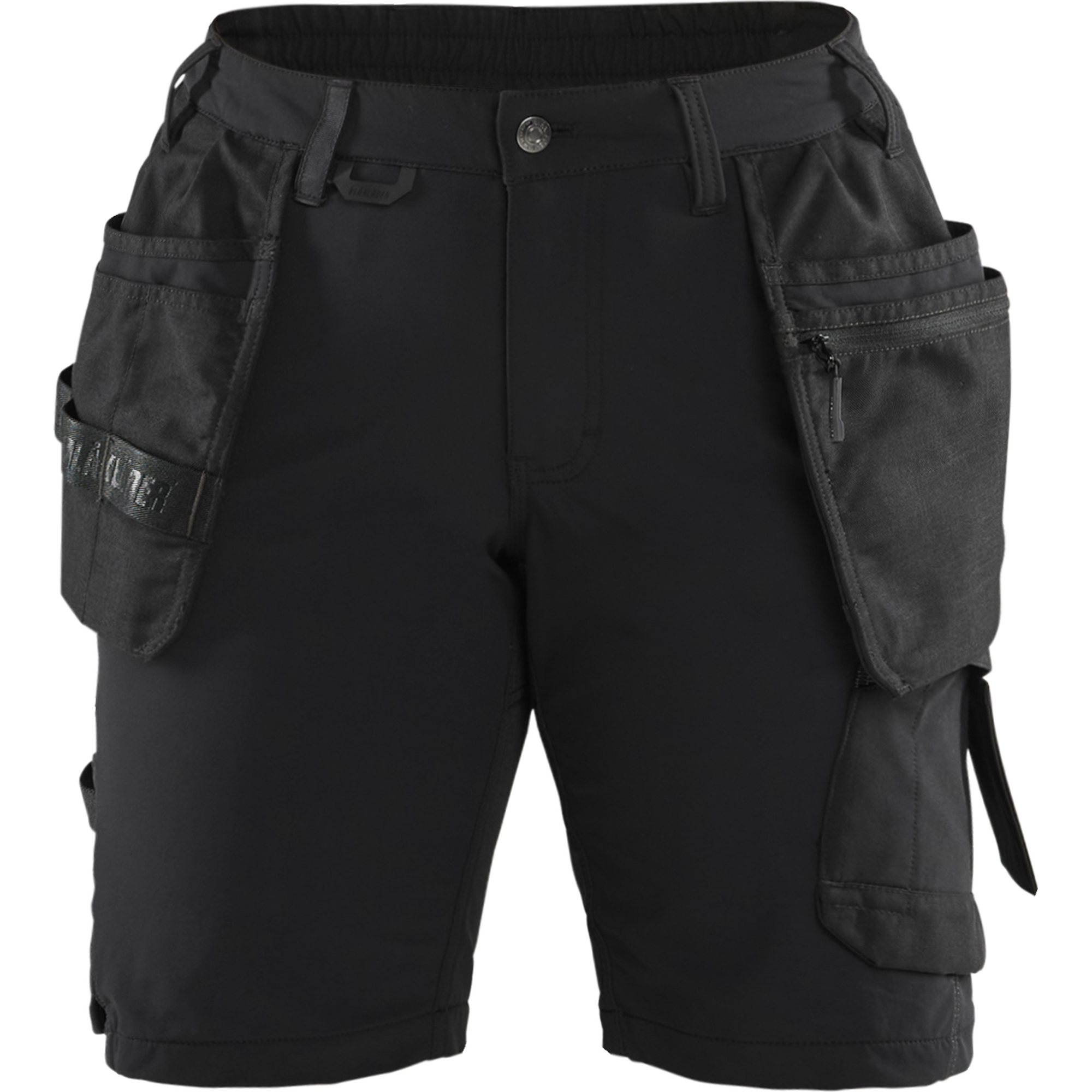 Blaklader Ladies 4-Way Stretch Craftsman Shorts, Black/Dark Grey