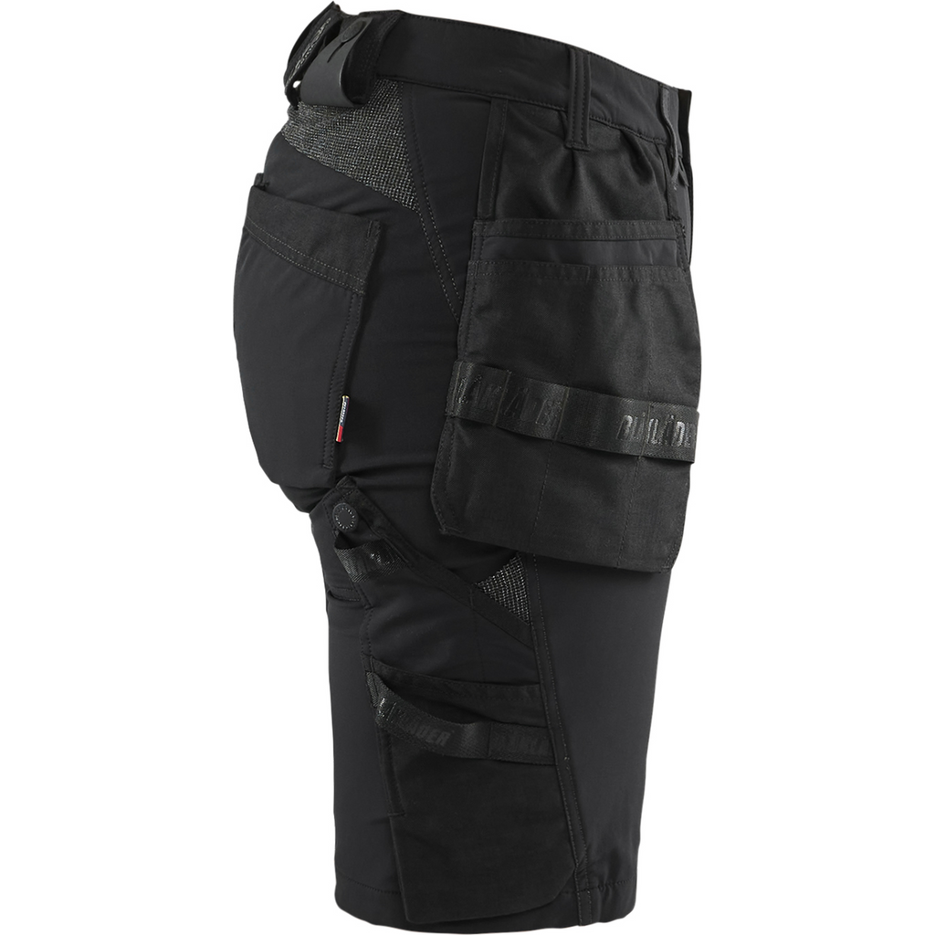 Blaklader Ladies 4-Way Stretch Craftsman Shorts, Black/Dark Grey (2)