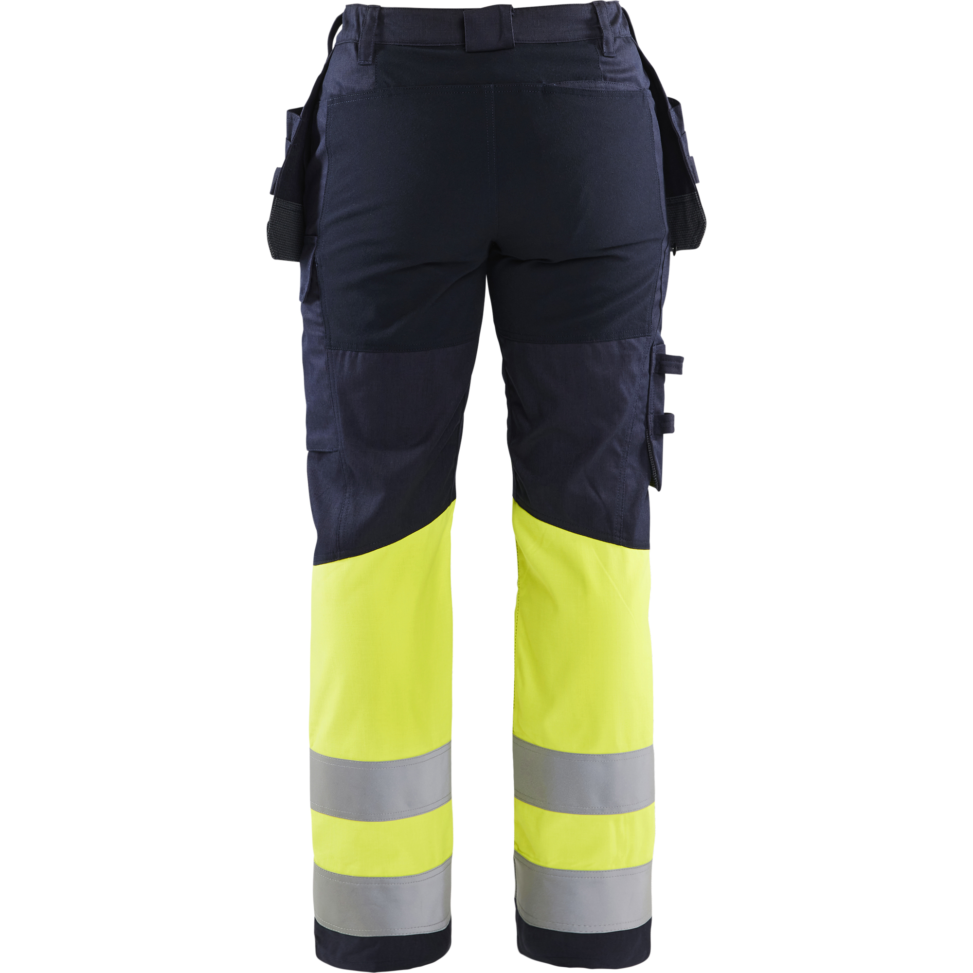 Blaklader Ladies Multinorm Stretch Work Trousers, Navy Blue/Yellow (4)