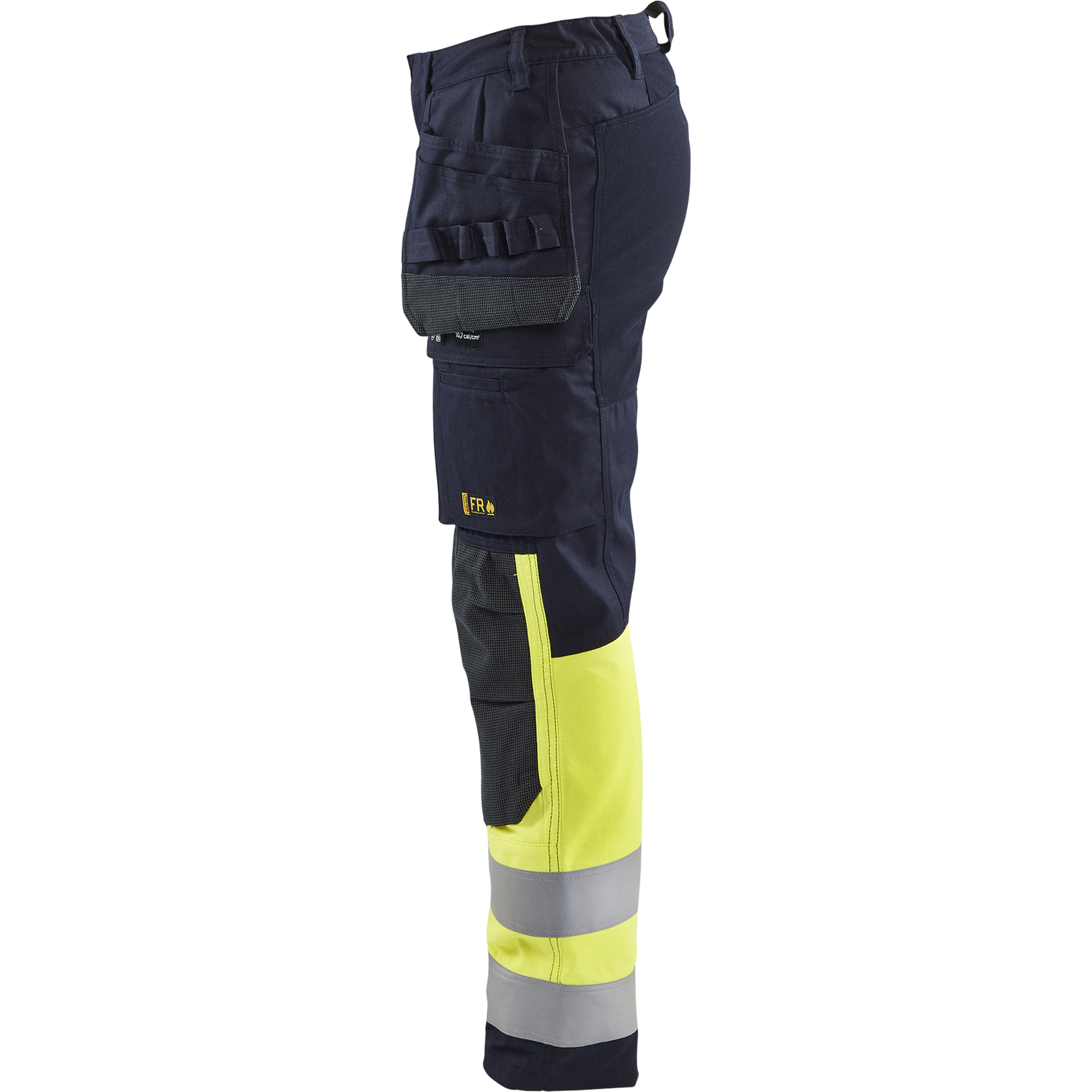 Blaklader Ladies Multinorm Stretch Work Trousers, Navy Blue/Yellow (3)